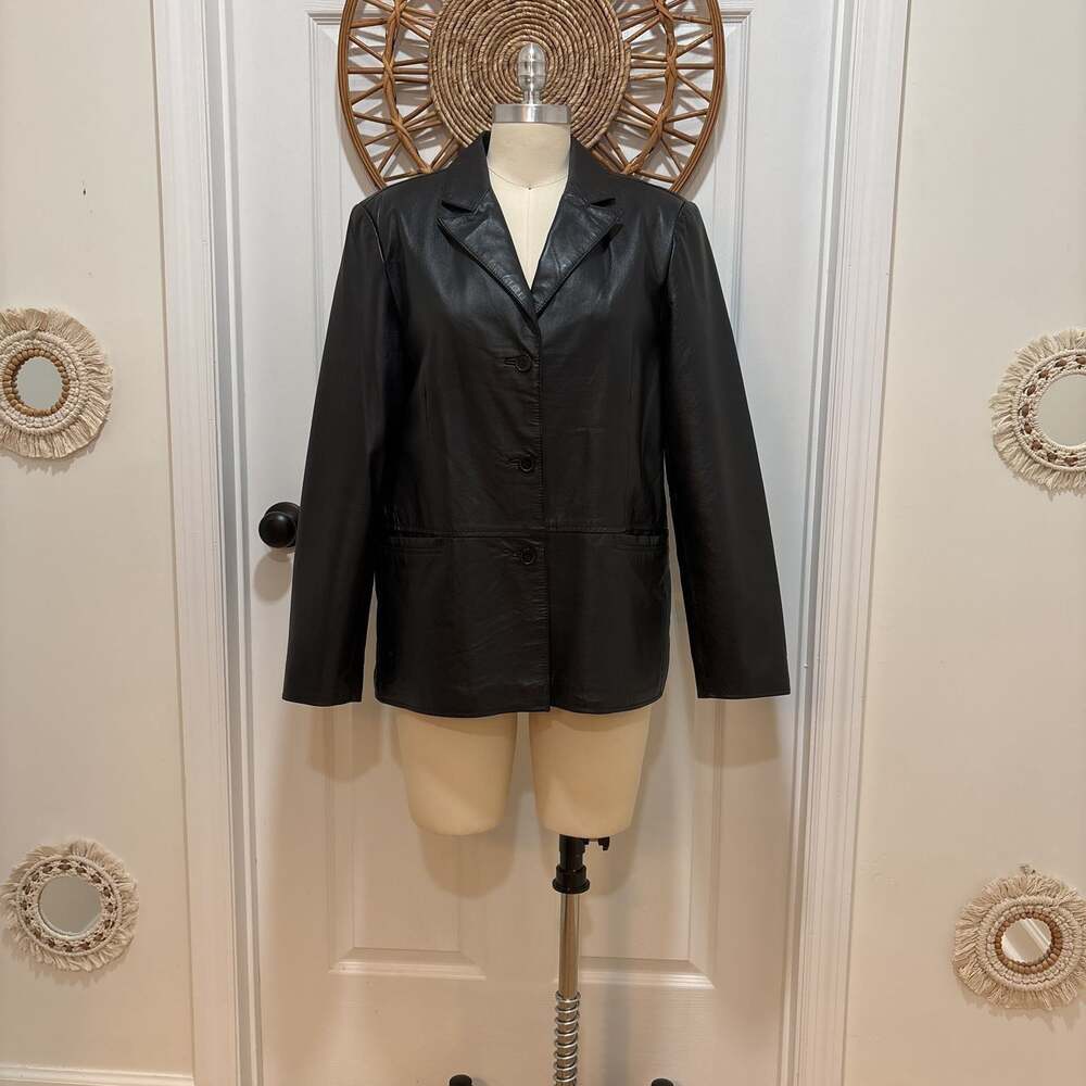CLIO 100% Leather Blazer Jacket